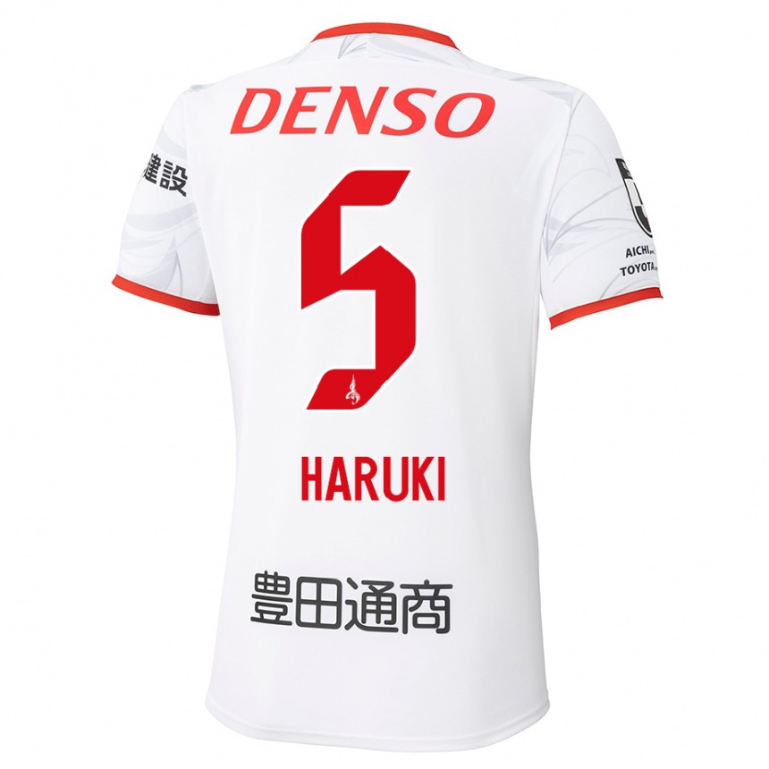 גברים כדורגל Haruki Yoshida #5 לבן אדום הרחק ג'רזי 2025/26