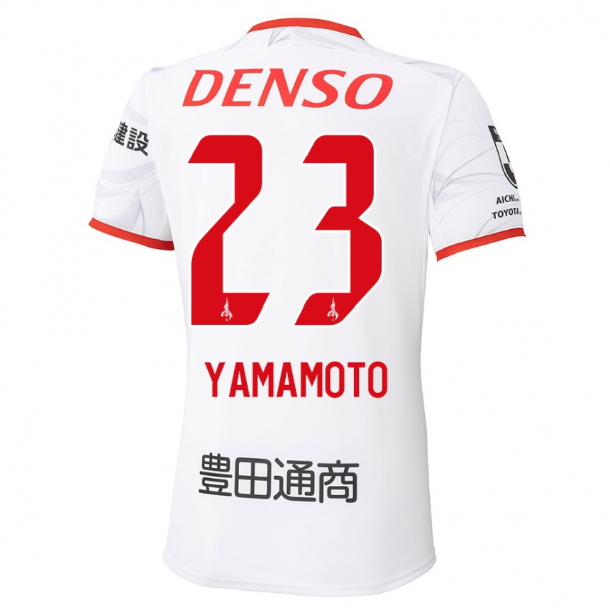 גברים כדורגל Haruki Yamamoto #23 לבן אדום הרחק ג'רזי 2025/26
