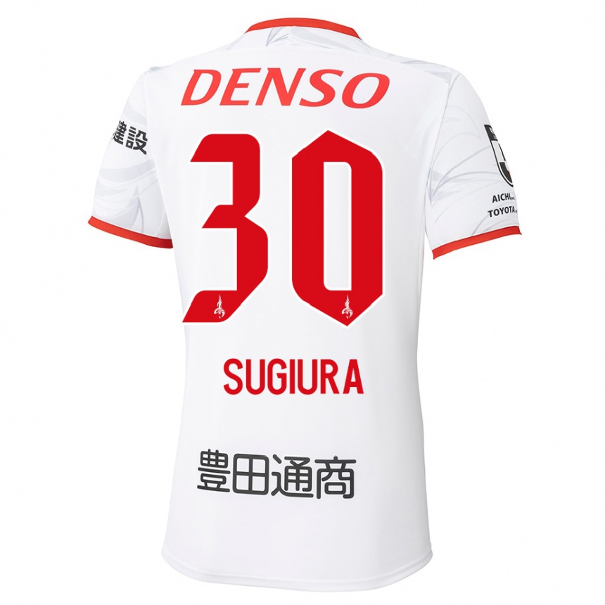 גברים כדורגל Shungo Sugiura #30 לבן אדום הרחק ג'רזי 2025/26