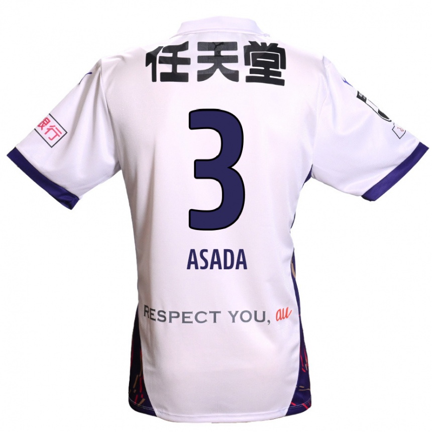 גברים כדורגל Shogo Asada #3 סגול לבן שחור הרחק ג'רזי 2025/26