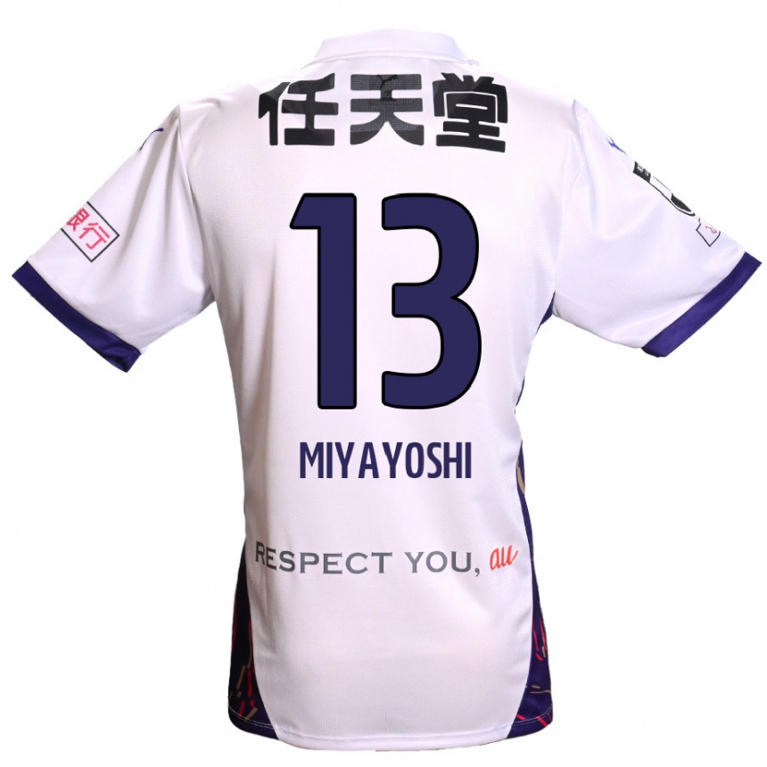 גברים כדורגל Takumi Miyayoshi #13 סגול לבן שחור הרחק ג'רזי 2025/26