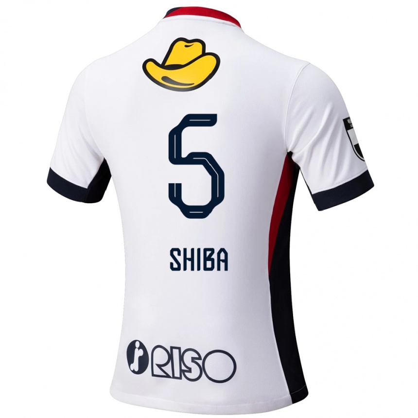 גברים כדורגל Rikuto Shiba #5 אדום שחור הרחק ג'רזי 2025/26