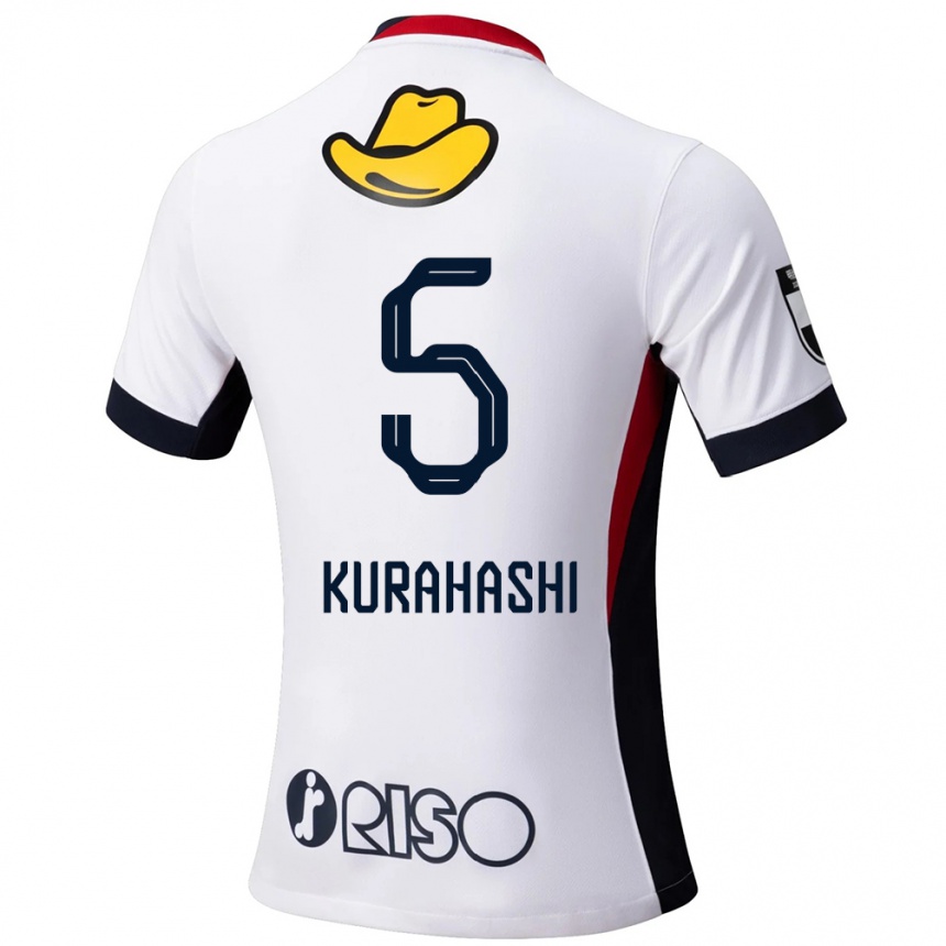 גברים כדורגל Koki Kurahashi #5 אדום שחור הרחק ג'רזי 2025/26