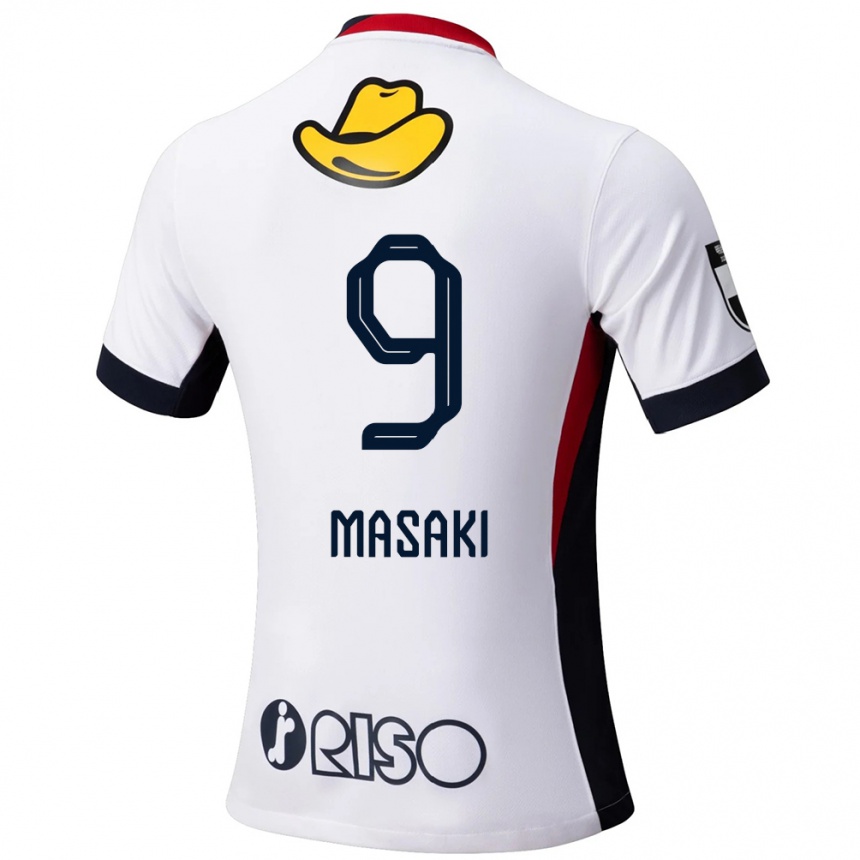 גברים כדורגל Hiroto Masaki #9 אדום שחור הרחק ג'רזי 2025/26