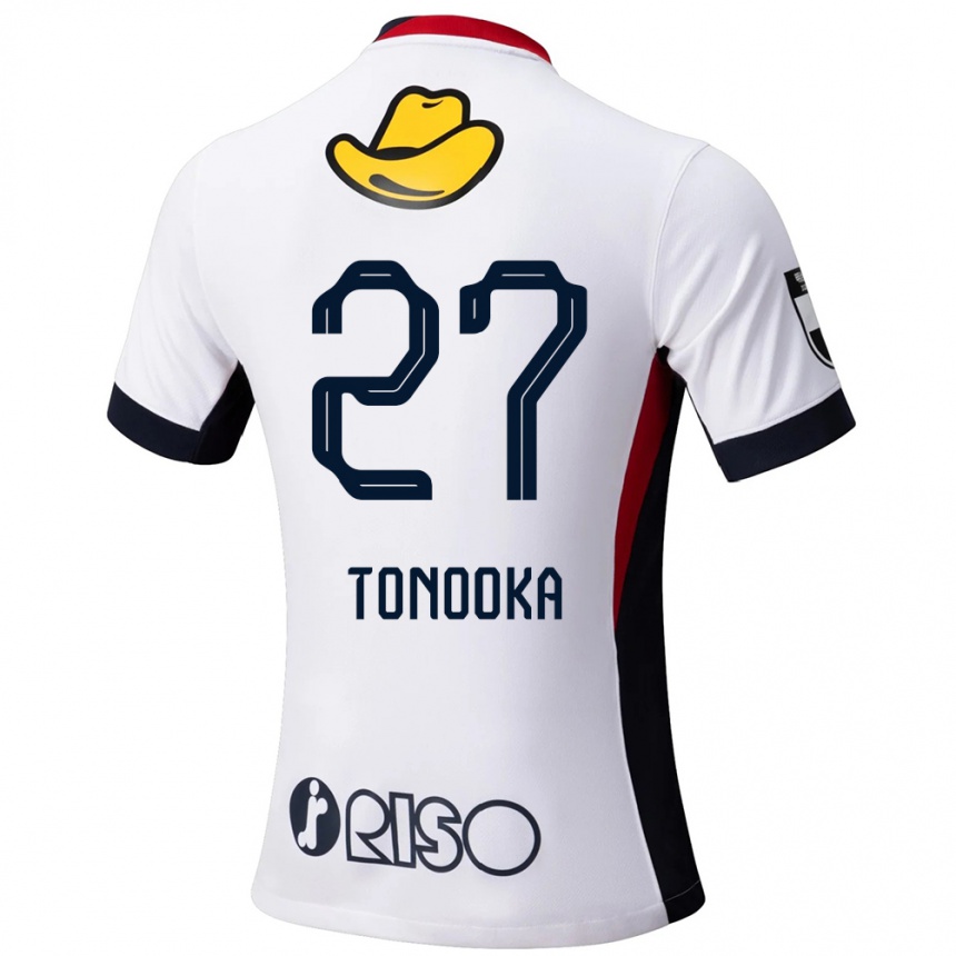 גברים כדורגל Ryota Tonooka #27 אדום שחור הרחק ג'רזי 2025/26