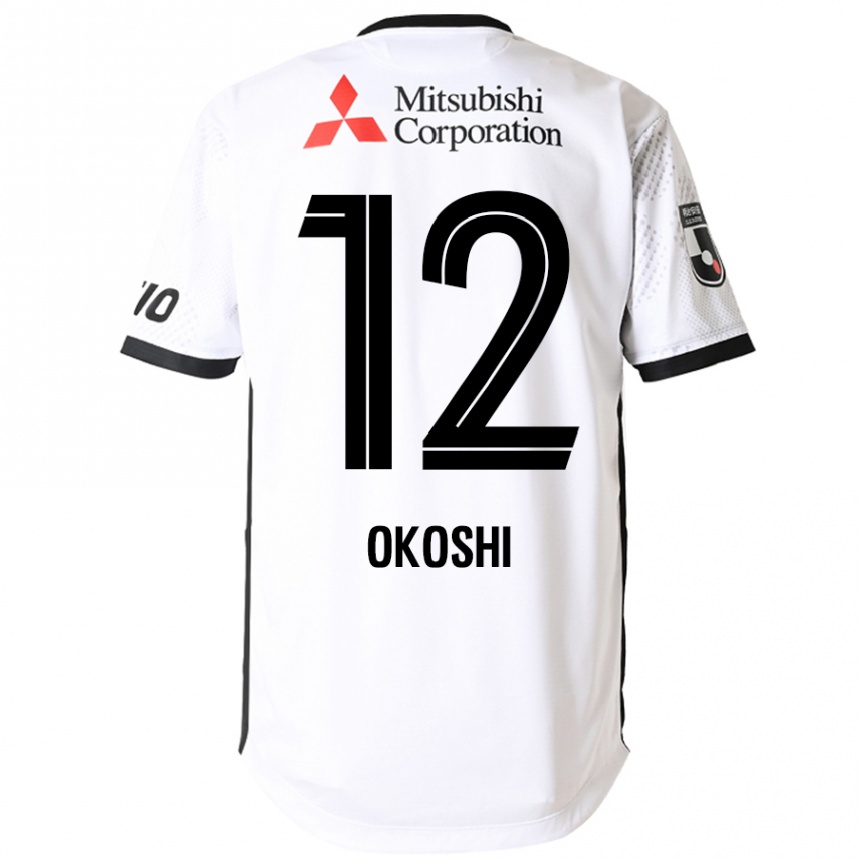 גברים כדורגל Yutaha Okoshi #12 כחול מלכותי לבן הרחק ג'רזי 2025/26