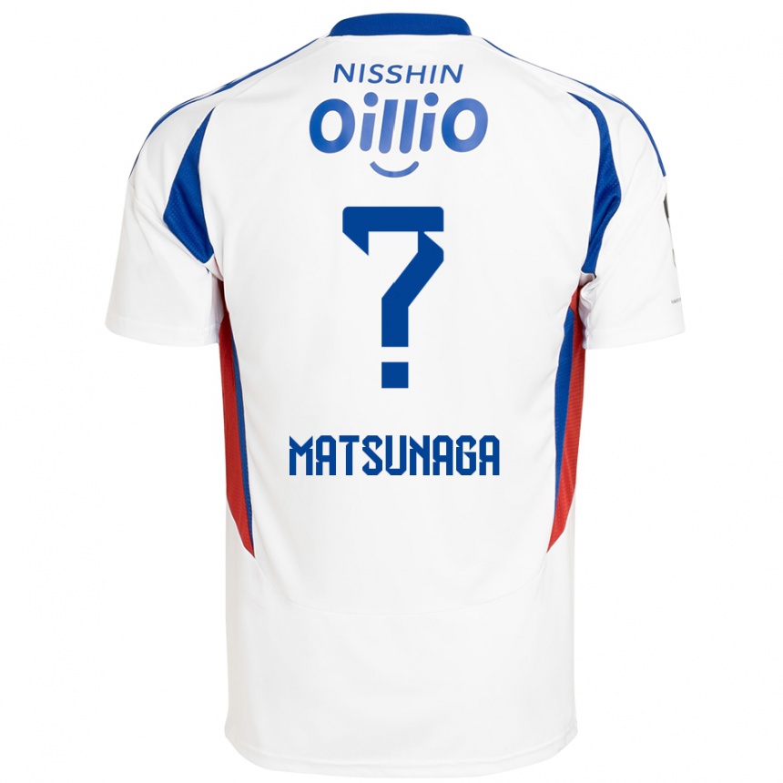 גברים כדורגל Kaito Matsunaga #0 לבן כחול מלכותי הרחק ג'רזי 2025/26