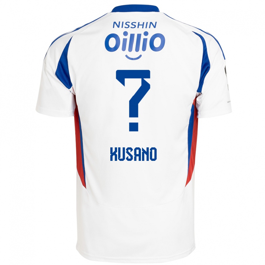 גברים כדורגל Riku Kusano #0 לבן כחול מלכותי הרחק ג'רזי 2025/26