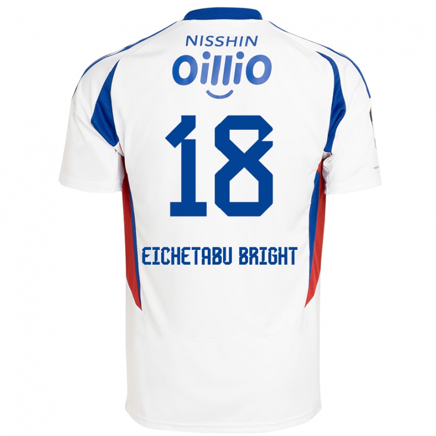 גברים כדורגל Kai Eichetabu Bright #18 לבן כחול מלכותי הרחק ג'רזי 2025/26