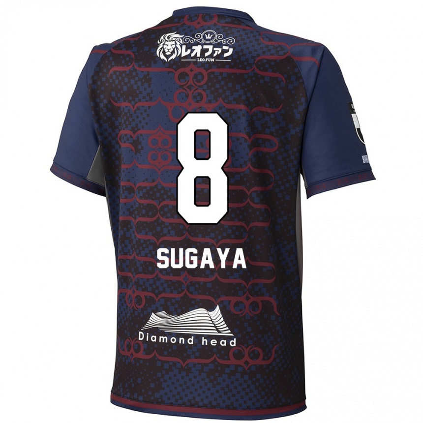 גברים כדורגל Shuto Sugaya #8 אדום שחור הרחק ג'רזי 2025/26