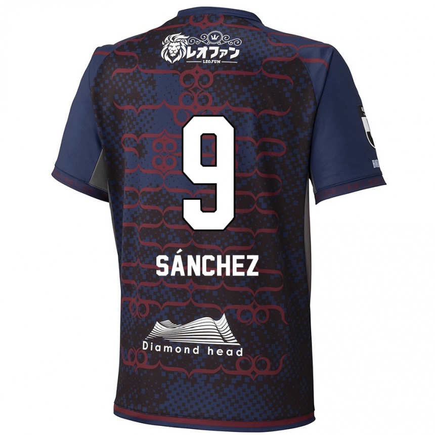 גברים כדורגל Jordi Sánchez #9 אדום שחור הרחק ג'רזי 2025/26