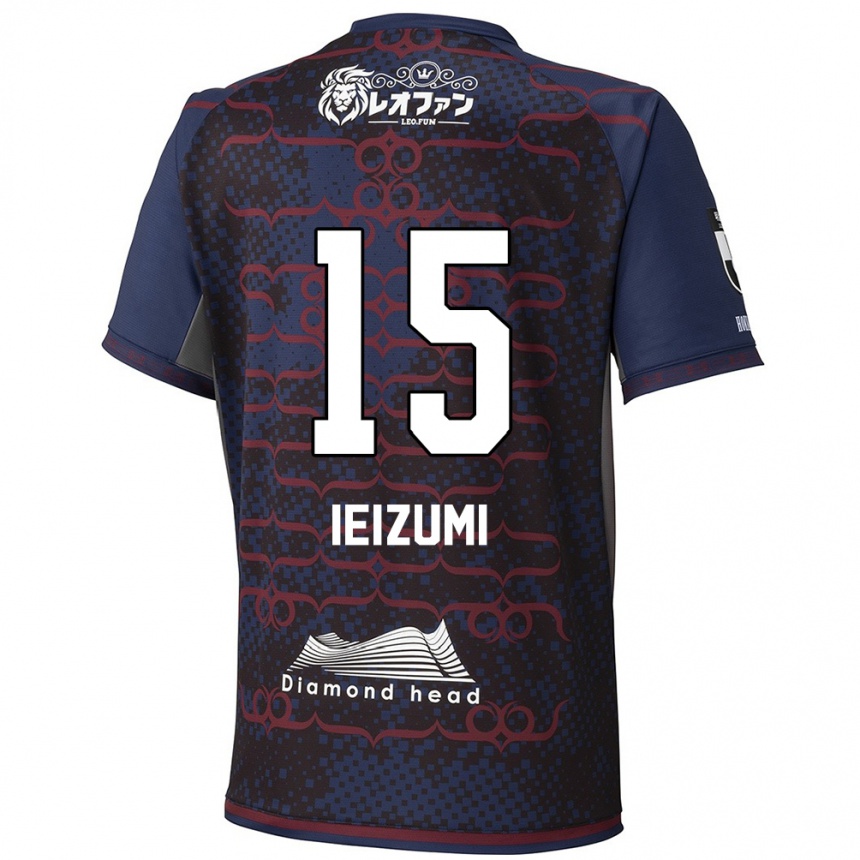 גברים כדורגל Rei Ieizumi #15 אדום שחור הרחק ג'רזי 2025/26