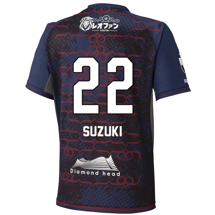 גברים כדורגל So Suzuki #22 אדום שחור הרחק ג'רזי 2025/26