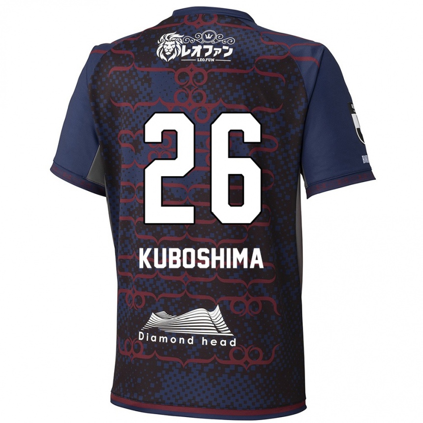 גברים כדורגל Takeharu Kuboshima #26 אדום שחור הרחק ג'רזי 2025/26