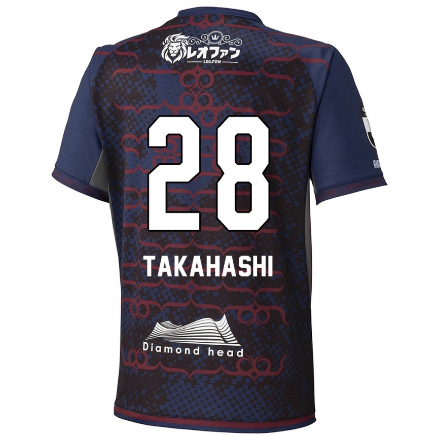 גברים כדורגל Koga Takahashi #28 אדום שחור הרחק ג'רזי 2025/26