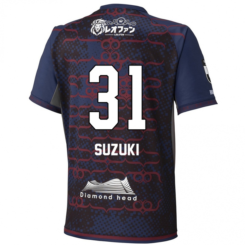 גברים כדורגל Ryusei Suzuki #31 אדום שחור הרחק ג'רזי 2025/26