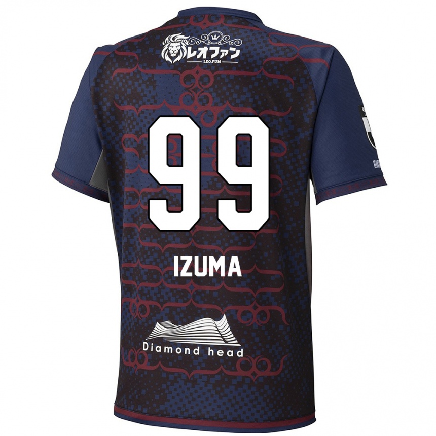 גברים כדורגל Shido Izuma #99 אדום שחור הרחק ג'רזי 2025/26