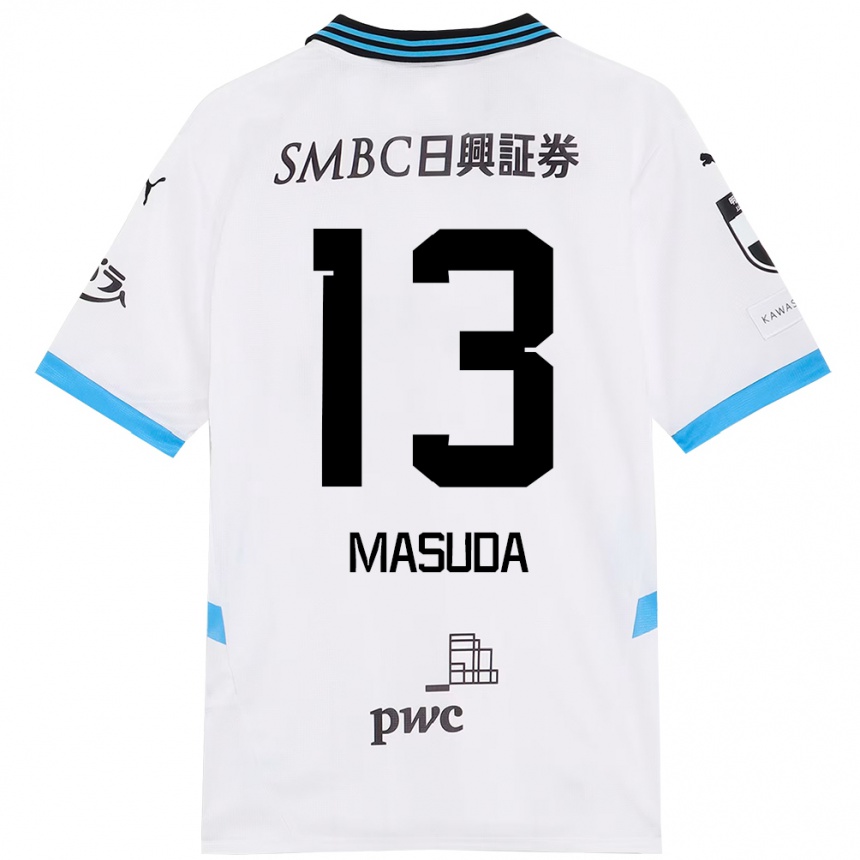 גברים כדורגל Hinata Masuda #13 תכלת שמיים שחור הרחק ג'רזי 2025/26