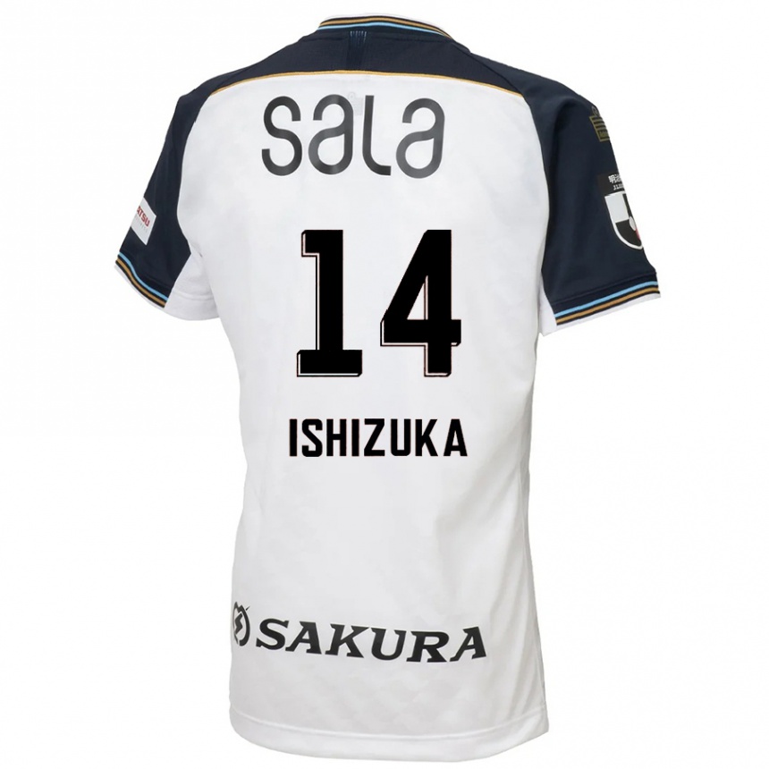 גברים כדורגל Rea Ishizuka #14 תכלת שמיים שחור הרחק ג'רזי 2025/26