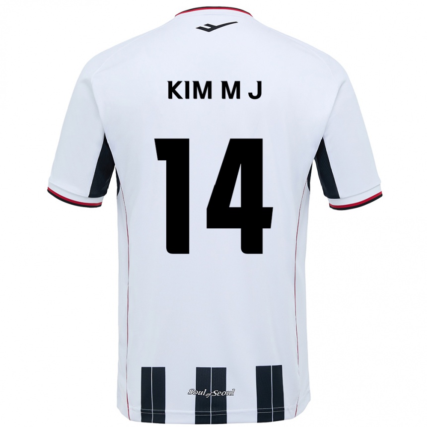 גברים כדורגל Kim Min-Ji #14 שחור אדום הרחק ג'רזי 2025/26