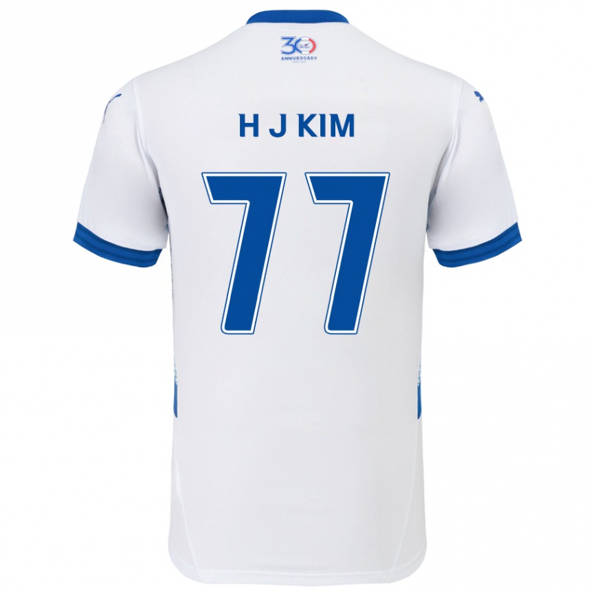 גברים כדורגל Ji-Hyun Kim #77 כחול מלכותי לבן הרחק ג'רזי 2025/26