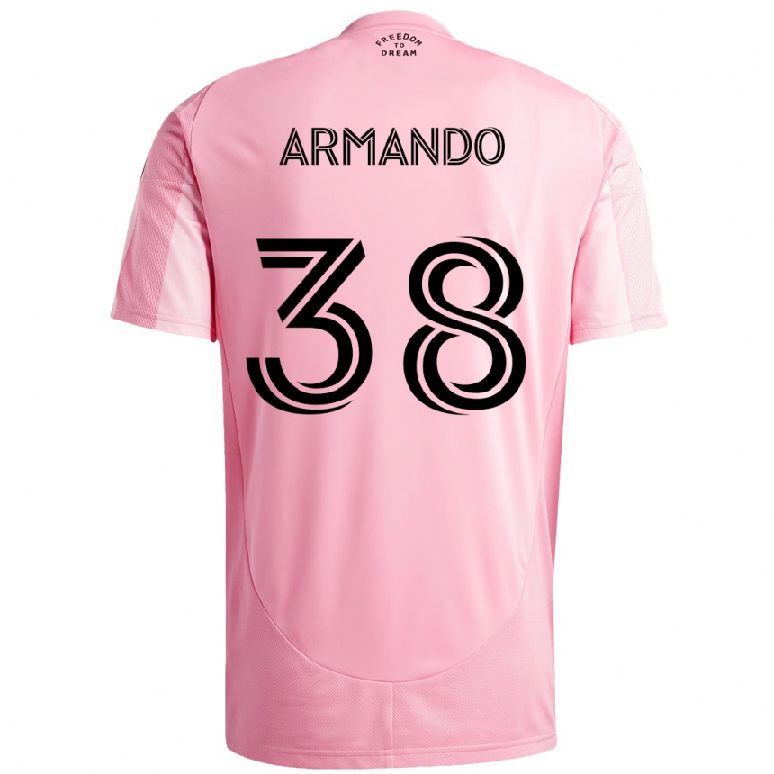 נשים כדורגל Maximo Armando #38 שחור ורוד ג'רזי ביתית 2025/26