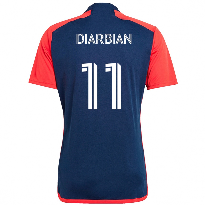 נשים כדורגל Gevork Diarbian #11 כחול אדום ג'רזי ביתית 2025/26
