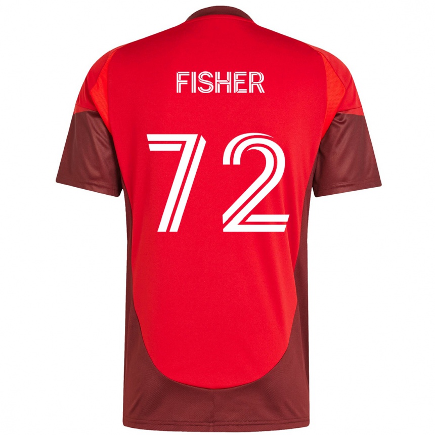 נשים כדורגל Mark Fisher #72 לבן אדום ג'רזי ביתית 2025/26