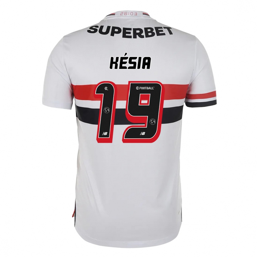 נשים כדורגל Késia #19 שחור אדום ג'רזי ביתית 2025/26