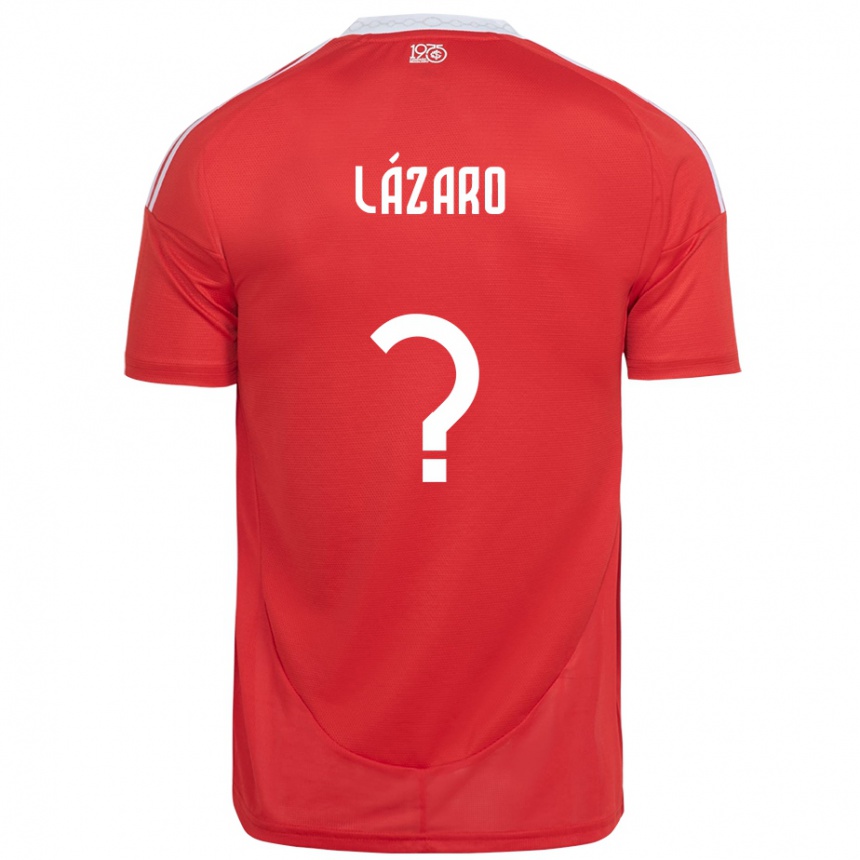 נשים כדורגל Lázaro #0 לבן אדום ג'רזי ביתית 2025/26