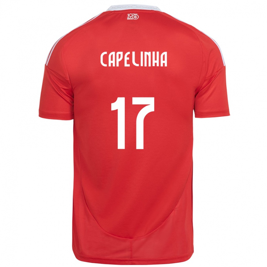 נשים כדורגל Capelinha #17 לבן אדום ג'רזי ביתית 2025/26