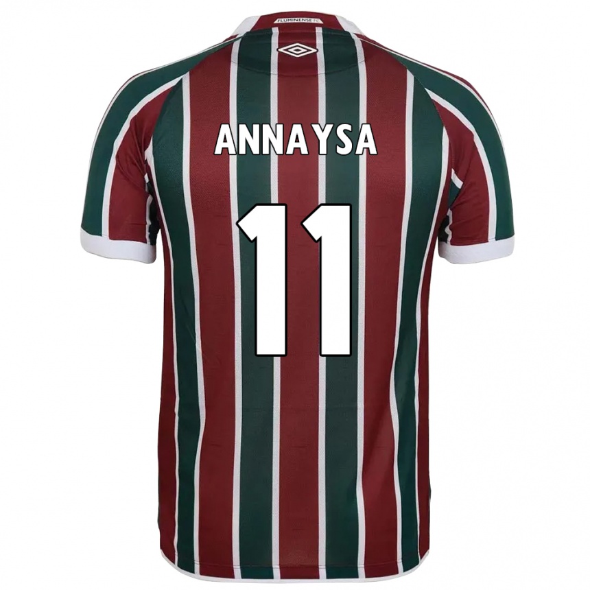 נשים כדורגל Annaysa #11 לבן ירוק חום-ערמוני ג'רזי ביתית 2025/26