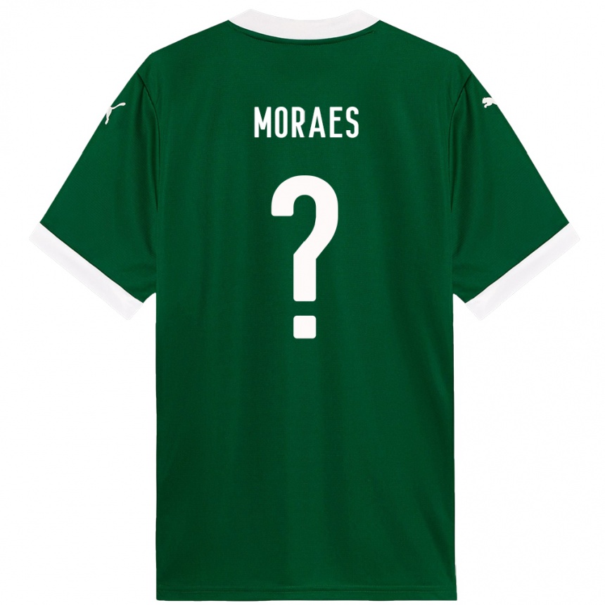 נשים כדורגל Kauã Moraes #0 לבן ירוק ג'רזי ביתית 2025/26