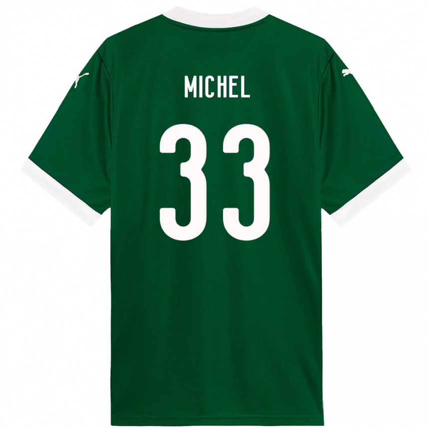 נשים כדורגל Michel #33 לבן ירוק ג'רזי ביתית 2025/26