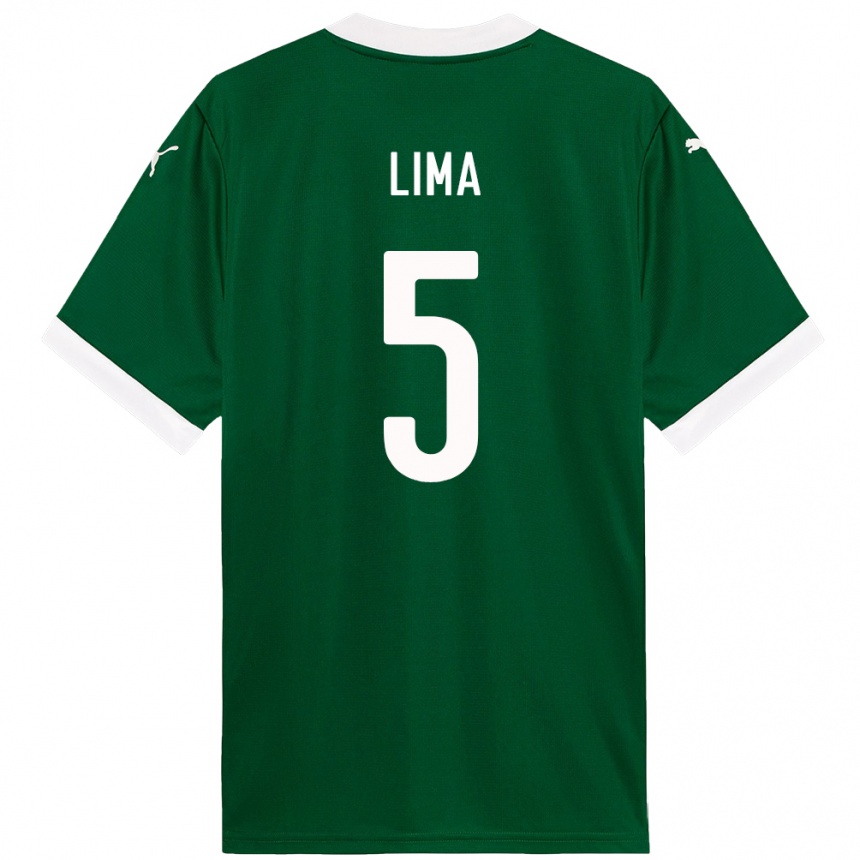 נשים כדורגל Ingryd Lima #5 לבן ירוק ג'רזי ביתית 2025/26