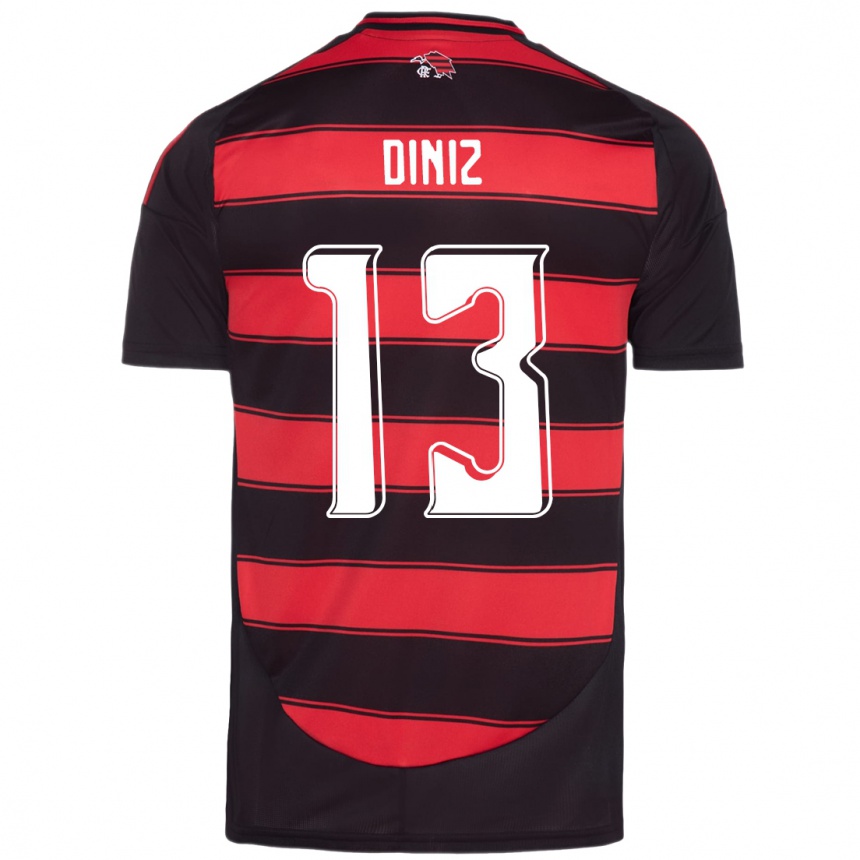 נשים כדורגל Renata Diniz #13 לבן אדום ג'רזי ביתית 2025/26