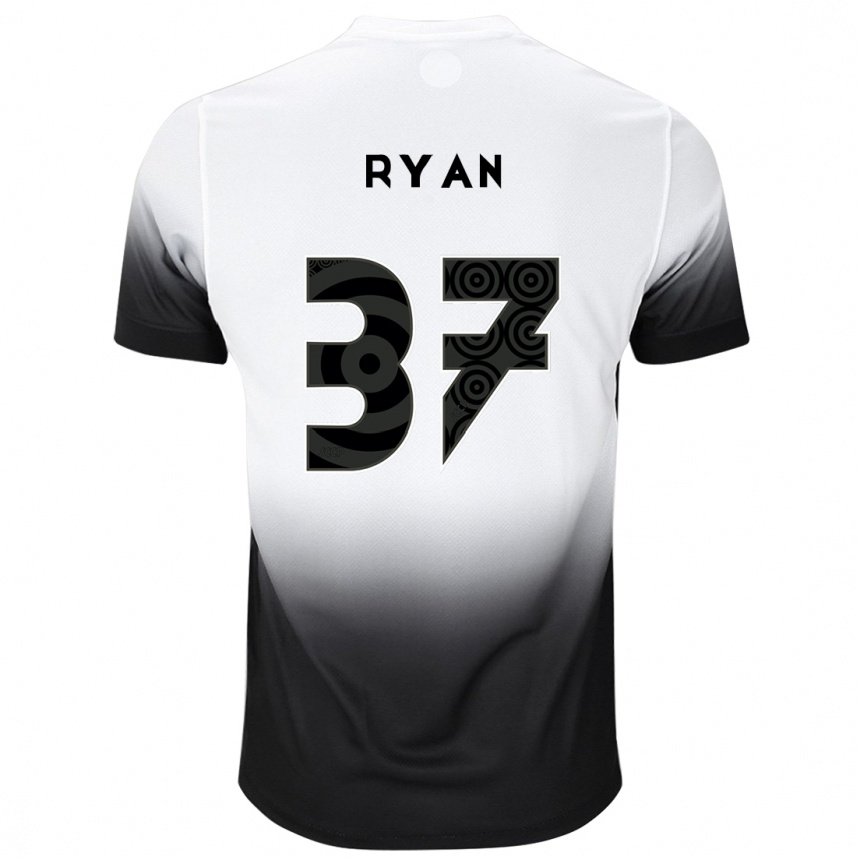 נשים כדורגל Ryan #37 לבן שחור ג'רזי ביתית 2025/26
