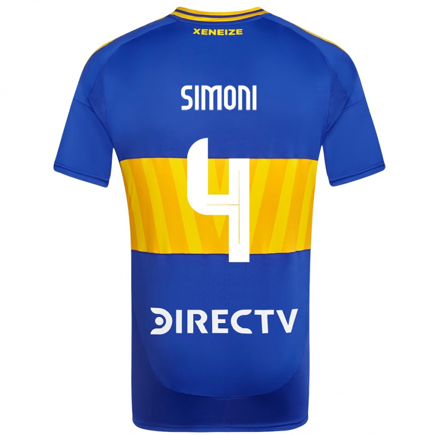 נשים כדורגל Tiago Simoni #4 לבן כחול ג'רזי ביתית 2025/26