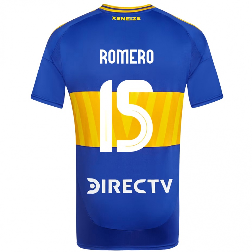 נשים כדורגל Alejo Romero #15 לבן כחול ג'רזי ביתית 2025/26