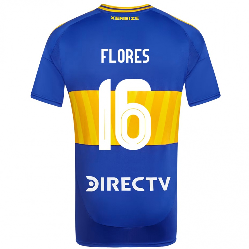 נשים כדורגל Eugenia Flores #16 לבן כחול ג'רזי ביתית 2025/26