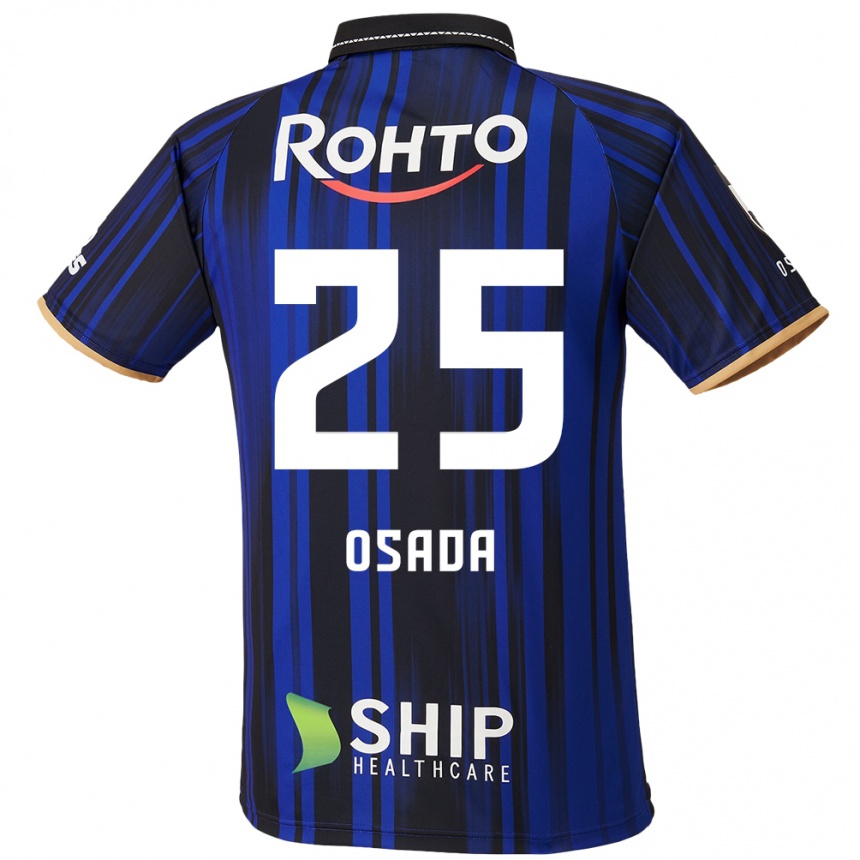נשים כדורגל Towa Osada #25 כחול לבן שחור ג'רזי ביתית 2025/26