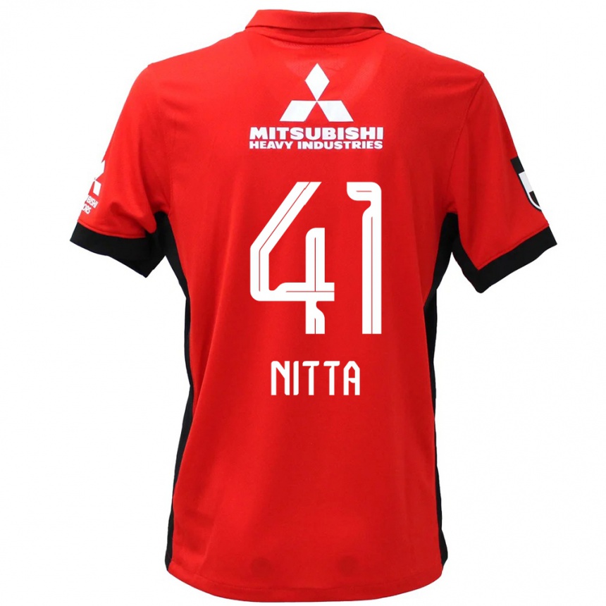 נשים כדורגל Rio Nitta #41 לבן שחור ג'רזי ביתית 2025/26