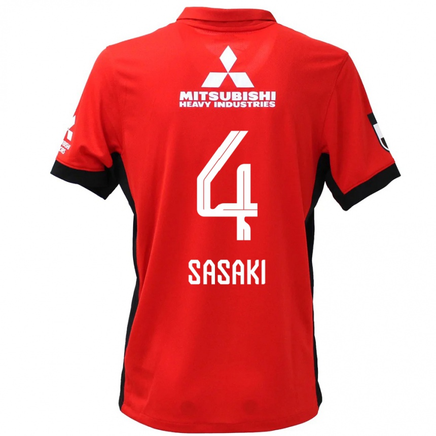 נשים כדורגל Mayu Sasaki #4 לבן שחור ג'רזי ביתית 2025/26