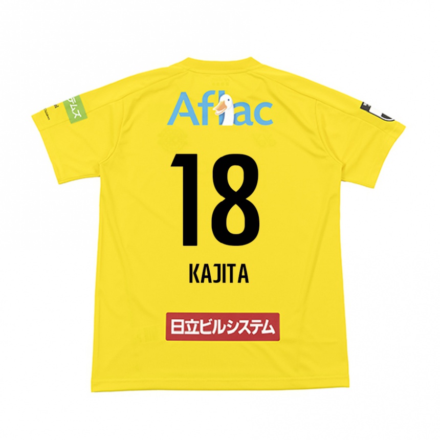 נשים כדורגל Kento Kajita #18 שחור צהוב ג'רזי ביתית 2025/26