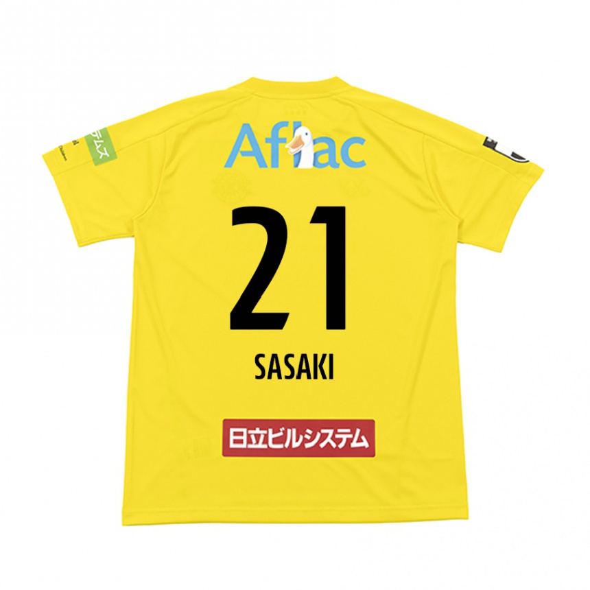 נשים כדורגל Masato Sasaki #21 שחור צהוב ג'רזי ביתית 2025/26