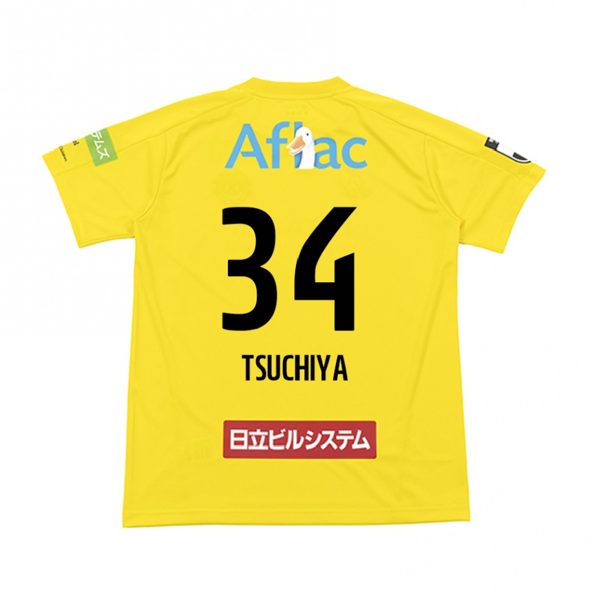 נשים כדורגל Takumi Tsuchiya #34 שחור צהוב ג'רזי ביתית 2025/26
