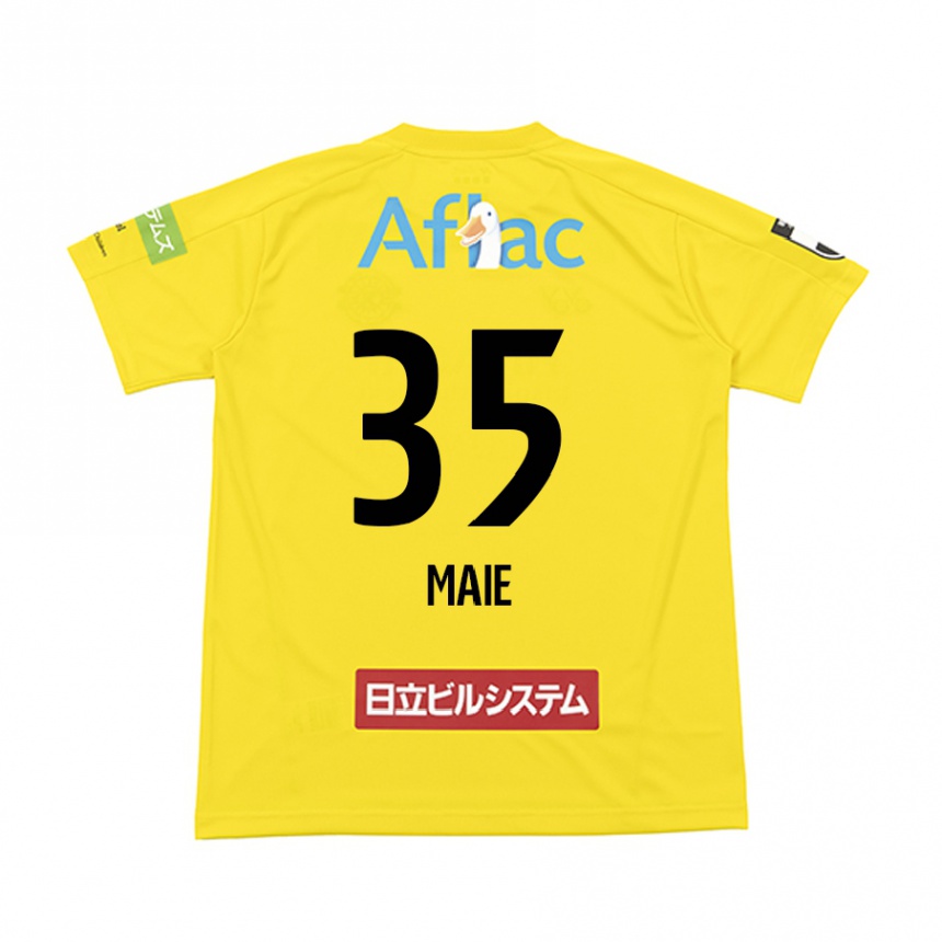 נשים כדורגל Hidetaka Maie #35 שחור צהוב ג'רזי ביתית 2025/26