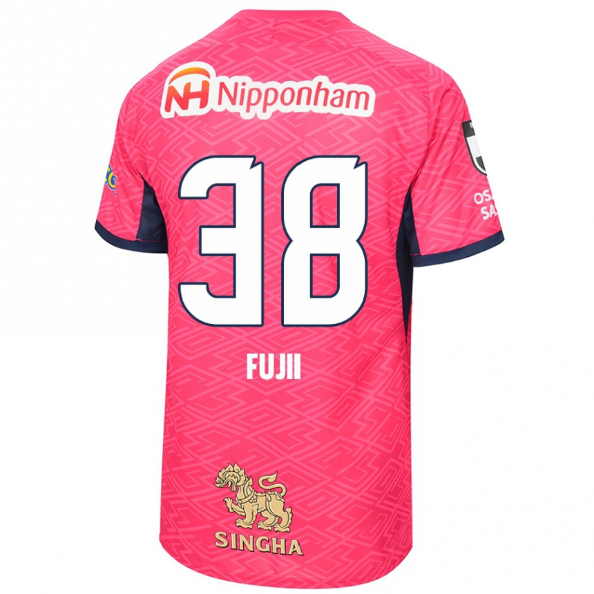 נשים כדורגל Ryuya Fujii #38 לבן ורוד סאקורה ג'רזי ביתית 2025/26