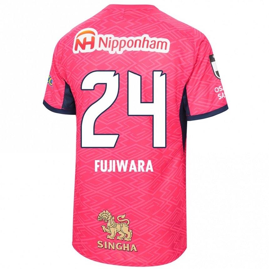 נשים כדורגל Nodoka Fujiwara #24 לבן ורוד סאקורה ג'רזי ביתית 2025/26