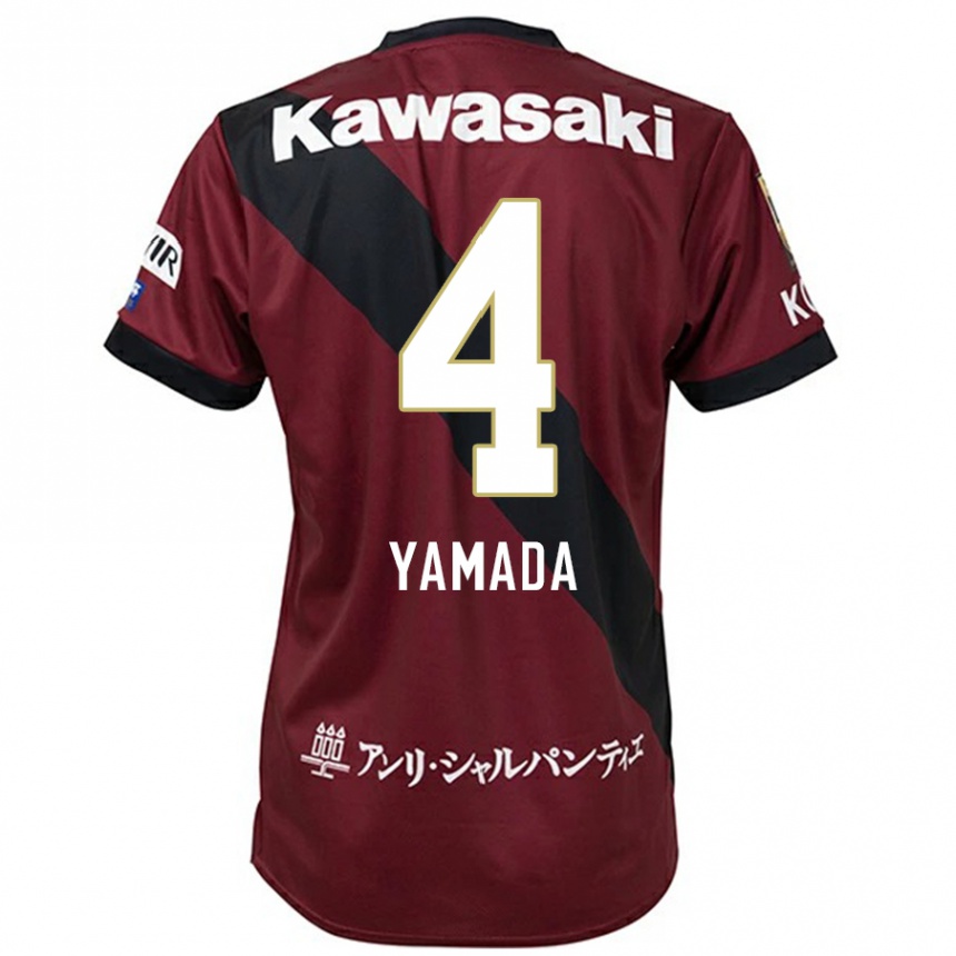 נשים כדורגל Kaito Yamada #4 לבן שחור ג'רזי ביתית 2025/26